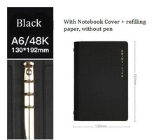 Load image into Gallery viewer, A5 A6 Business High-grade PU Leather Meeting Notebook Spiral 6 Holes Diary Planner Cute A5 A6 Personal Diary Gift
