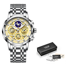 Load image into Gallery viewer, LIGE Gold Silver Black White 6 Combination Options Women Watches Ladies Creative Multiple Dial and Displays Watches Waterproof
