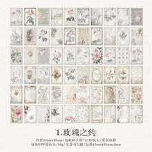 Load image into Gallery viewer, 60 sheets Double-side Printed Vintage Material Paper Creative Flower Natural Plants Decorative Scrapbooking Journaling
