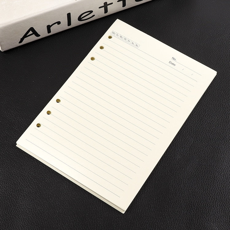 A4 B5 A5 A6 A7 Loose Leaf Notebook Refill Spiral Binder Inner Page Grid Blank Line Diary Agenda PlannerSchool Stationery