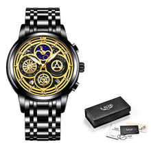 Load image into Gallery viewer, LIGE Gold Silver Black White 6 Combination Options Women Watches Ladies Creative Multiple Dial and Displays Watches Waterproof
