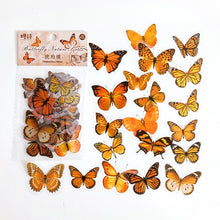Load image into Gallery viewer, 40PCS Bag Retro Butterfly Fern Flowers Mushroom Stickers Bag Diary Sticker Scrapbooking Journal Supplies Designer Stationery Kids Pack Journaling
