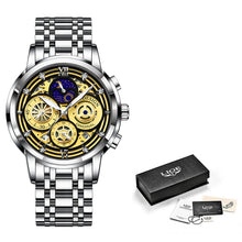 Load image into Gallery viewer, LIGE Gold Silver Black White 6 Combination Options Women Watches Ladies Creative Multiple Dial and Displays Watches Waterproof
