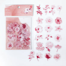 Load image into Gallery viewer, 40Pcs/Pack Ruguang Dense Series Sticker PET Transparent Plant Flower Sticky Label Deco Scrapbooking Collage Junk Journaling
