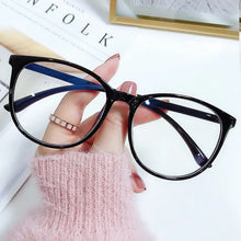 Load image into Gallery viewer, Transparent Computer Glasses Frame Women Men Anti Blue Light Round Glasses Blackout Glasses Optical Glasses Lenses
