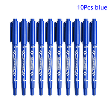 Load image into Gallery viewer, 10 Pcs/set Twin Tip Colored Permanent Art Markers Pens Fine Point Waterproof Oily Black Ink Blue Ink Red Ink Sketchbook Painting School Supplies
