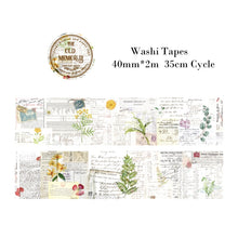 Load image into Gallery viewer, 30mm/40mm/50mm x 2m Vintage Tapes Stickers DIY Scrapbooking Decals Junk Journal Collage Stationery Craft Tapes
