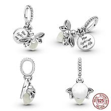 Load image into Gallery viewer, Fit Pandora 925 Original Bracelet Chameleon Luminous Firefly Butterfly Silver Charms Beads For DIY Christmas Jewelry Gift Making
