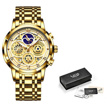 Load image into Gallery viewer, LIGE Gold Silver Black White 6 Combination Options Women Watches Ladies Creative Multiple Dial and Displays Watches Waterproof
