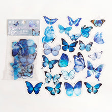 Load image into Gallery viewer, 40PCS Bag Retro Butterfly Fern Flowers Mushroom Stickers Bag Diary Sticker Scrapbooking Journal Supplies Designer Stationery Kids Pack Journaling
