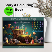 Load image into Gallery viewer, Alphabet Animals Children&#39;s Storybook and Colouring Book in One
