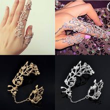 Load image into Gallery viewer, One Piece Gold Silver Rings Double Full Finger Knuckle Armor Ring Jewelry
