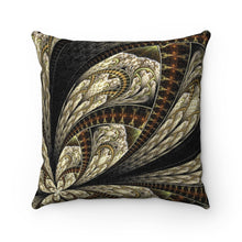 Load image into Gallery viewer, Unique Faux Suede Throw Pillow Black Gold, Pillow Included, Beautiful Decorative Faux Suede Cushions, Unique Luxury Cushions, 4 Sizes
