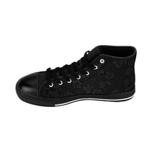 Load image into Gallery viewer, Women&#39;s Black Beauty High-top Sneakers, Sizes 6-12, Stylish Unique Shoes, Cool Alternative Styles, Edgy Rock Style Shoes, Fashionable Sneakers
