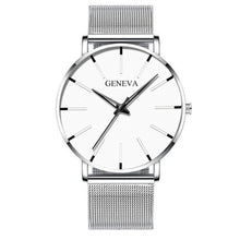Load image into Gallery viewer, Geneva Leather or Stainless Steel Mesh Belt Quartz Watch 21 Style Choice
