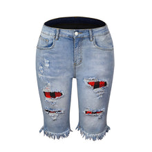 Load image into Gallery viewer, Ripped Patchwork Cycling Shorts Thin Breathable Denim 7 Styles Sizes S-2XL
