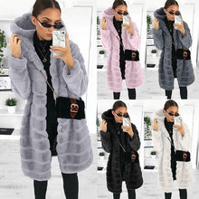 Load image into Gallery viewer, Faux Fur Hooded Long Coat Jacket S-5XL and 6 Colors
