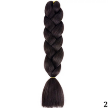 Load image into Gallery viewer, Ombre Jumbo Braid 24 Inches Synthetic Braiding Hair Extension For Women DIY Hair Braids Pink Purple Yellow Gray 1

