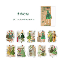 Load image into Gallery viewer, 30pcs/1lot Ladies Fashion Decorative Scrapbooking DIY Craft Sticker
