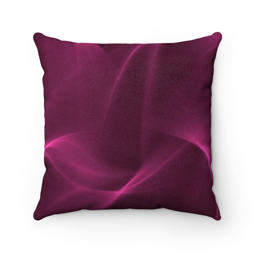 Unique Faux Suede Throw Pillow Raspberry Flame, Pillow Included, Beautiful Decorative Faux Suede Cushions, Unique Luxury Cushions, 4 Sizes