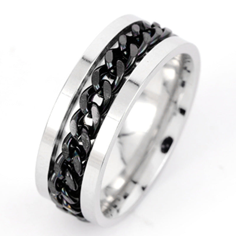Stylish Stainless Steel Anxiety Fidget Ring