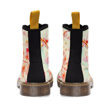 Load image into Gallery viewer, Women&#39;s Floral Print Canvas Boots, Sizes 6.5-11, Stylish Unique Boots, Cool Alternative Styles, Edgy Rock Style, Fashionable Boots
