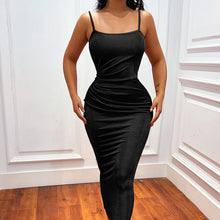 Load image into Gallery viewer, Elegant Fitted Long Dress with Spaghetti Straps  Color Choice
