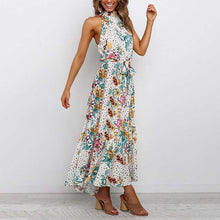 Load image into Gallery viewer, Vintag Floral Sleeveless Long Dress
