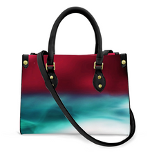 Load image into Gallery viewer, Women&#39;s Vegan Leather Red Wine Turquoise Handbag Custom Bag
