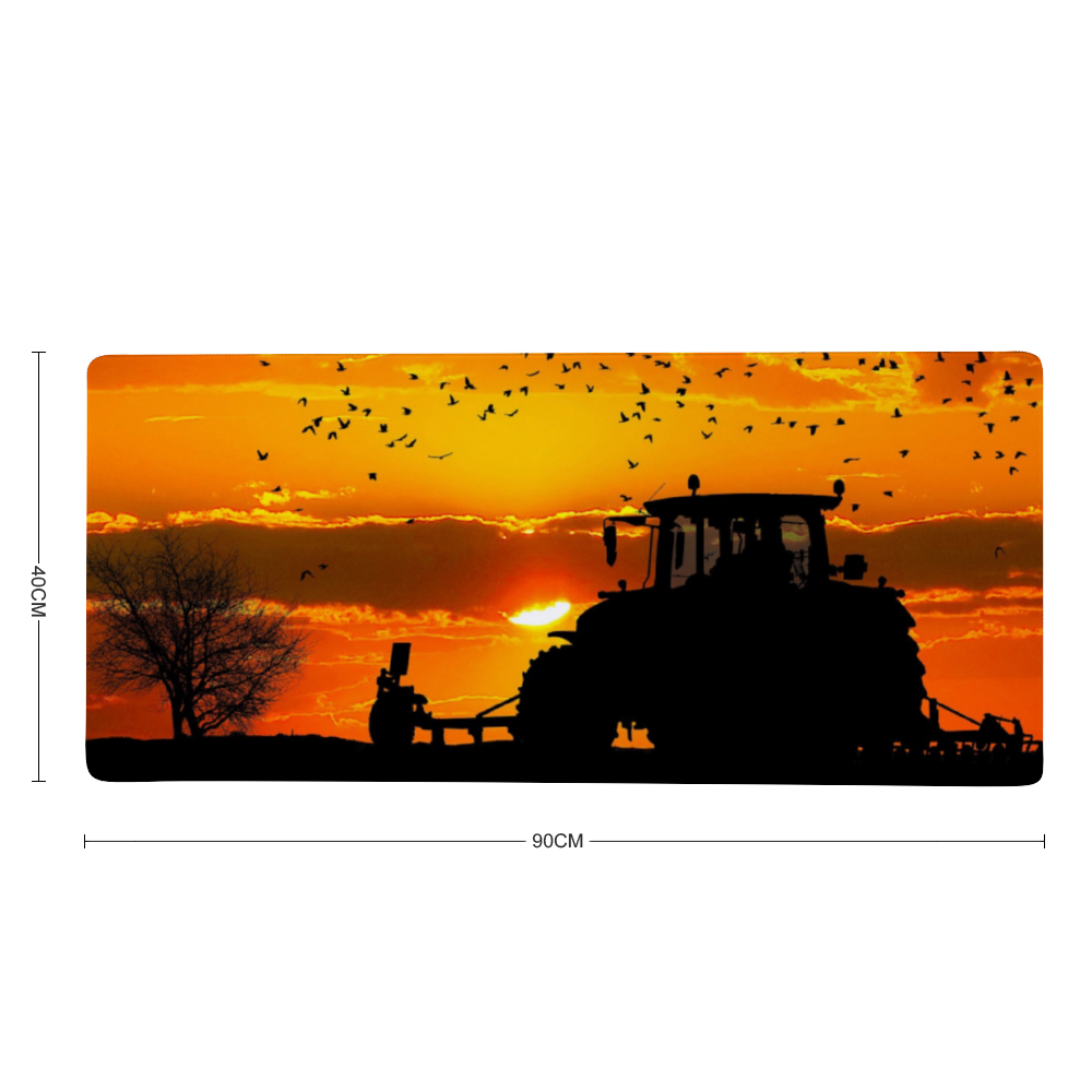 Long Day in The Tractor Custom Rectangular Non-slip Mouse Pad 16