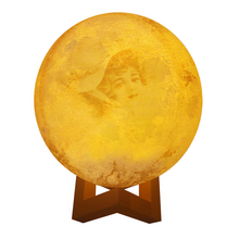 Load image into Gallery viewer, Vintage Lady Touch and Remote Control 3D Lunar Lamp with 16 Colors of Light
