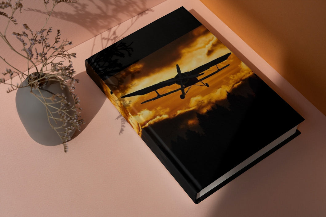 Evening Flight 6x9 Hardcover Blank NoteBook
