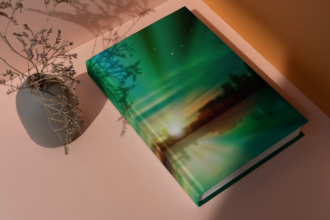 Green Sunrise 6x9 Hardcover Blank NoteBook