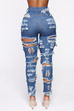 Load image into Gallery viewer, New Fashion Woman Ripped Jeans High Waist Stretch Denim Pencil Pants Street Trendy Slim Jeans XS-XL
