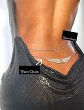 Load image into Gallery viewer, Sexy Angel Wings Belly Waist Chain Necklace Body Chain Beach Jewelry Silver or Gold
