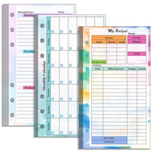 Load image into Gallery viewer, A6 Budget Refill 85 Sheets Weekly Monthly Planner Inserts Financial for A6 Binder, Cash Envelopes Wallet Organizer Saving Money
