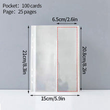 Load image into Gallery viewer, A5 Mini Binder Heart Design and Photocards Photo Protector Sleeves of Numerous Sizes (sold separately) Collections Polaroid Album Scrapbook Card Binder
