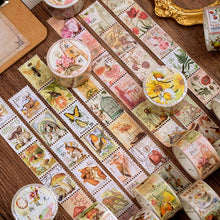 Load image into Gallery viewer, Vintage Stamp Collection and Washi Tape Scrapbooking Stickers Junk Journaling Scrap Booking Stickers Diary Decorative Tapes Washi tape Set
