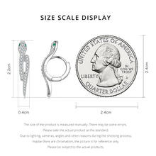 Load image into Gallery viewer, Bamoer 925 Sterling Silver 3D Snake Earrings for Women CZ Zirconia Fine Jewelry
