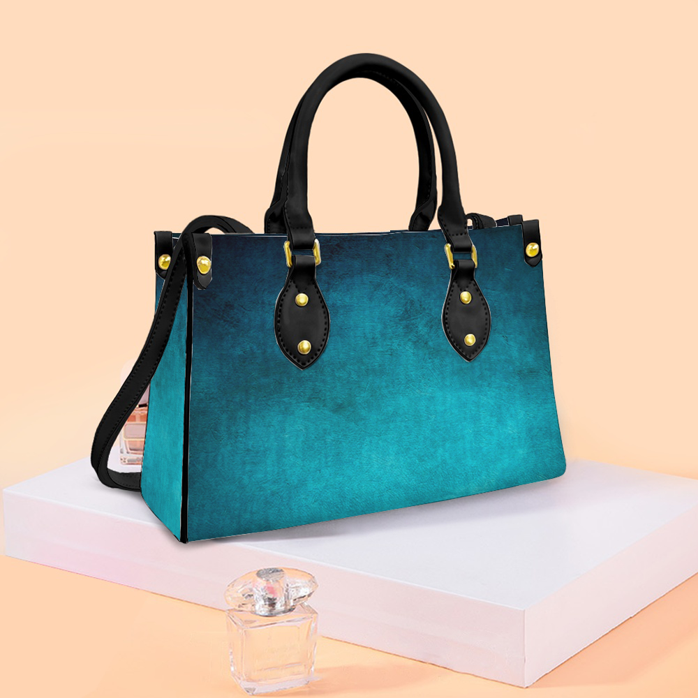 Women's Vegan Leather Turtquoise Coloured Handbag Custom Bag