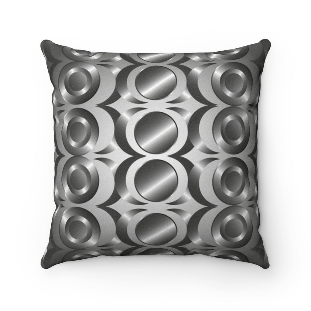 Unique Faux Suede Throw Pillow  Steel Grey, Pillow Included, Beautiful Decorative Faux Suede Cushions, Unique Luxury Cushions, 4 Sizes