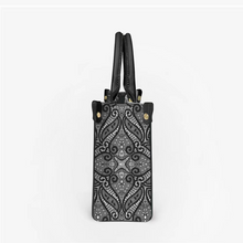 Load image into Gallery viewer, Women&#39;s Vegan Leather Black Lace Designed Handbag Custom Bag
