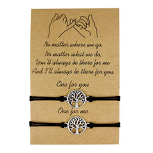 Load image into Gallery viewer, Leather Two Piece Tree of Life Adjustable 7.1&quot; - 11&quot; Bracelet
