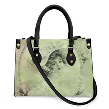 Load image into Gallery viewer, Women&#39;s Vegan Leather Vintage Lady Antique Green Handbag Custom Bag

