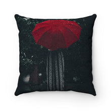 Load image into Gallery viewer, Unique Faux Suede Throw Pillow Black Lady Rain, Pillow Included, Beautiful Decorative Faux Suede Cushions, Unique Luxury Cushions, 4 Sizes
