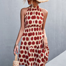 Load image into Gallery viewer, Retro Big Polka Dot Backless Short Dress
