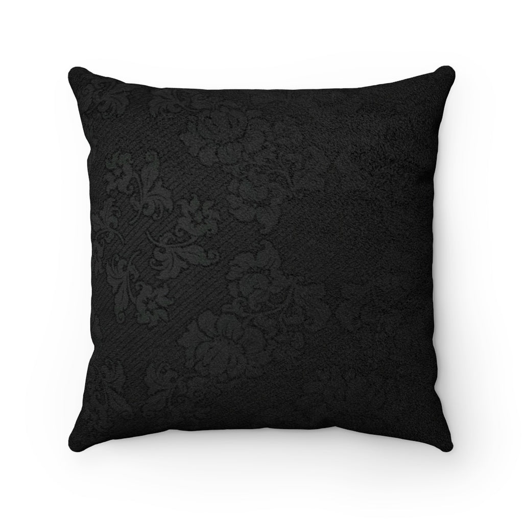 Unique Faux Suede Throw Pillow Black Beauty, Pillow Included, Beautiful Decorative Faux Suede Cushions, Unique Luxury Cushions, 4 Sizes