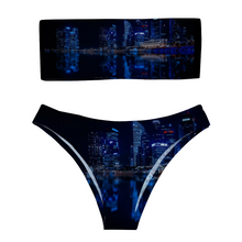 Load image into Gallery viewer, City Nights Bandeau Bikini with Padding 2-piece Swimsuit

