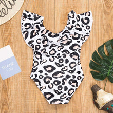 Load image into Gallery viewer, Sylish Flounce One Piece Bathing Suit Kids Matching Mom and Daughter Bathing Suit
