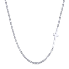 Load image into Gallery viewer, Silver or Gold Cross Necklace
